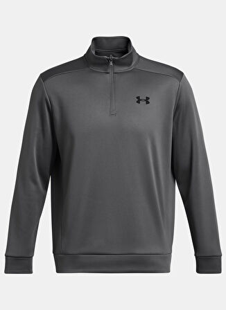 Gri Erkek Fermuarlı Yaka Normal Kalıp Sweatshirt 1373358-025 UA Armour Fleece 1/4 Zi