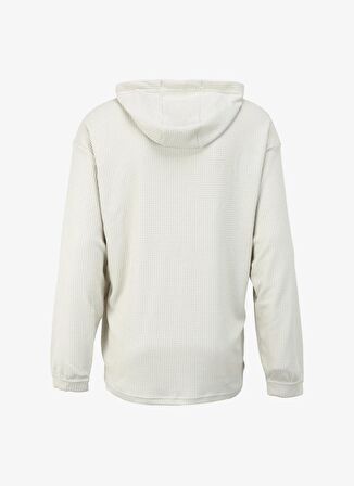 Under Armour 1383108-273 UA Rival Waffle Hoodie Bej Erkek Kapüşon Yaka Oversize Sweatshirt