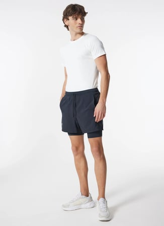 Under Armour 1382640-001 UA LAUNCH 5'' 2-IN-1 SH Siyah Erkek Slim Fit Şort  