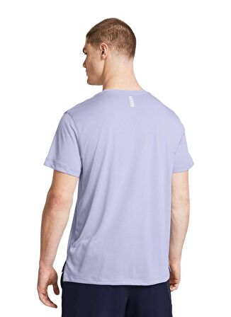 Under Armour 1382582-539 UA Launch Shortsleeve Lila Erkek Bisiklet Yaka Oversize T-Shirt