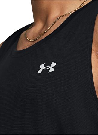 Under Armour 1382585-001 UA Launch Singlet Siyah Erkek Klasik Yaka Oversize Atlet