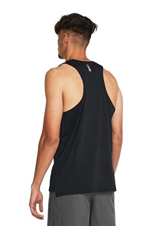 Under Armour 1382585-001 UA Launch Singlet Siyah Erkek Klasik Yaka Oversize Atlet