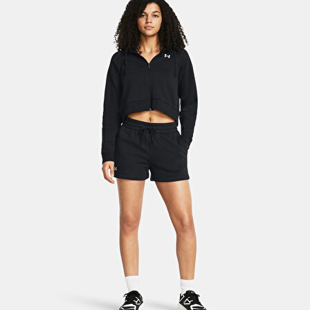 Under Armour Rival Fleece Kadın Siyah Antrenman Şortu