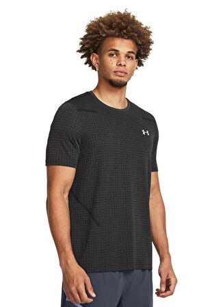Under Armour 1382801-001 Vanish Seamless SS Siyah Erkek Bisiklet Yaka Oversize T-Shirt