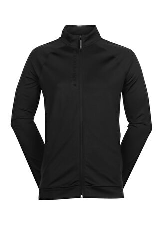 Siyah Erkek Fermuarlı Yaka Normal Kalıp Zip Ceket 1383146-001 UA Drive Full Zip