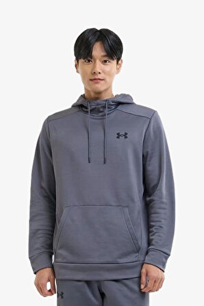 Under Armour Armour Fleece Hoodie Erkek Gri Sweatshirt 1373353-025