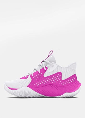 Under Armour Pembe - Beyaz Kız Çocuk Basketbol Ayakkabısı