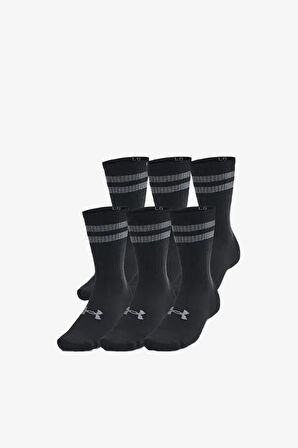 Under Armour Essential 6Pk Crew Unisex Beyaz Çorap 1387058-101