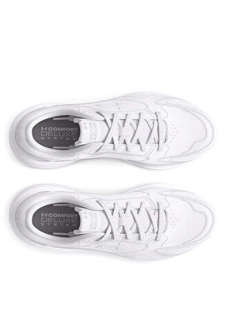 3028569-100 UA W Edge LTHR Deri Beyaz Kadın Lifestyle Ayakkabı