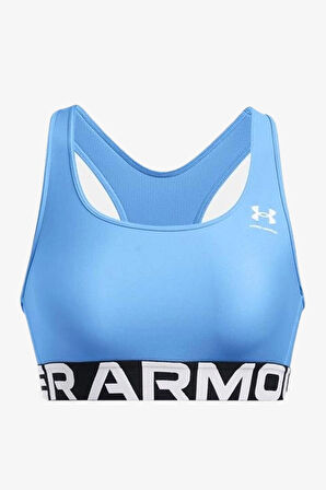 Under Armour Hg Mid Branded Kadın Mavi Spor Bra 1383544-465