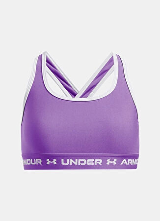 Under Armour Düz Mor Kız Çocuk Sporcu Büstiyer 1369971-525-G Crossback Mid Solid