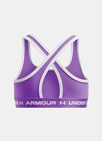 Under Armour Düz Mor Kız Çocuk Sporcu Büstiyer 1369971-525-G Crossback Mid Solid