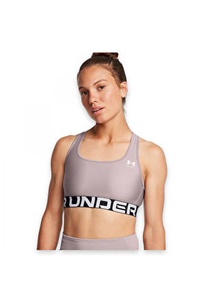 Under Armour 1383544 Mid Branded Gri Kadın Bra & Sporcu Sütyeni
