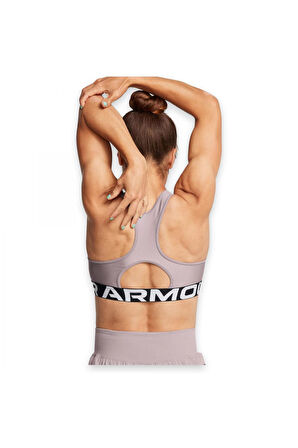 Under Armour 1383544 Mid Branded Gri Kadın Bra & Sporcu Sütyeni