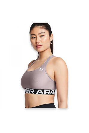 Under Armour 1383544 Mid Branded Gri Kadın Bra & Sporcu Sütyeni