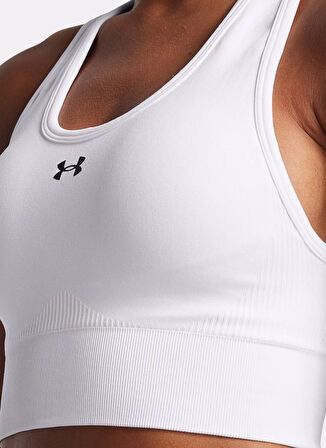 Under Armour 1384419-100-Vanish Seamless Mid Bra Beyaz Sporcu Sütyeni