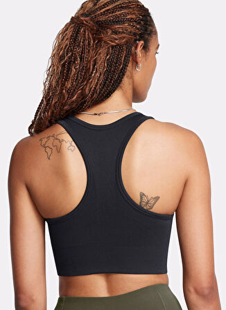 Under Armour 1384419-001-Vanish Seamless Mid Bra Siyah Sporcu Sütyeni