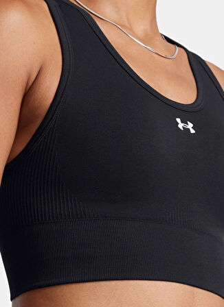 Under Armour 1384419-001-Vanish Seamless Mid Bra Siyah Sporcu Sütyeni