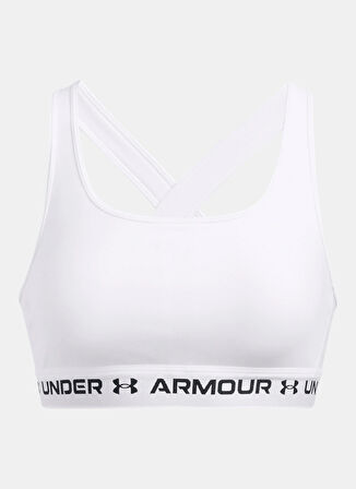 Under Armour Beyaz Sporcu Sütyeni 1361034-101 Crossback Mid Bra