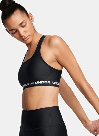 Under Armour 1361034-006-Crossback Mid Bra Siyah Sporcu Sütyeni