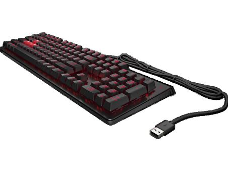 HP 6YW76AA Omen Encoder LED Kablolu Mekanik Oyuncu Klavyesi  RGB (Cherry MX Red)