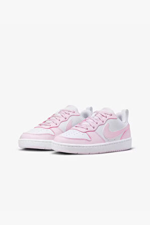 Nike Court Borough Low Recraft (GS) DV5456-105 Beyaz-Pembe Kadın Spor Ayakkabı