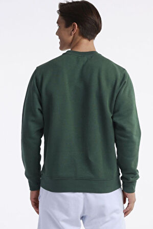 Nike Sportswear Club Crew Standart Kesim Yeşil Erkek Sweatshrit