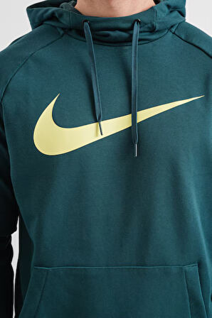 Nike Dri-Fit Pullover Training Hoodie Erkek Yeşil Spor Sweatshrit