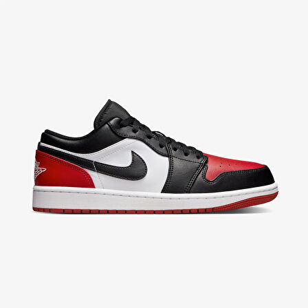 NİKE Jordan Air 1 Low Erkek Siyah - Kırmızı Spor Ayakkabı 553558-161