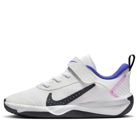 Nike-(PS) Nike Omni Multi-Court 'White Dark Obsidian' Kız Çocuk Deri Spor Ayakkabı