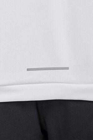 Nike Dri-Fit Swoosh Mid Kadın Beyaz Çeyrek Fermuar Kadın Spor Sweatshrit 