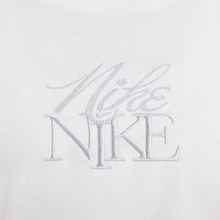 Nike Nsw Monogram Ss Kadın Beyaz Bol Kesimli Pamuklu Spor Tişört