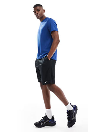 Nike Dri-Fit Uv Miler Ss Erkek Mavi Spor Tişört