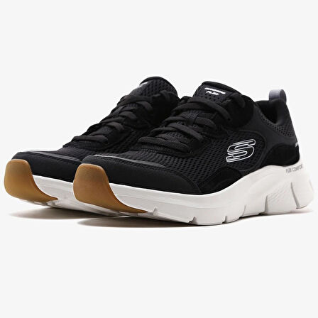 Skechers Flex Comfort Drinn Memory Foam Grey Sneaker Günlük Spor Ayakkabı Siyah Yükseklik 317mm