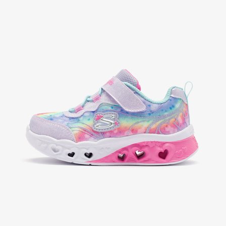 Skechers FLUTTER HEART LİGHTS - GROOVY SWIRL Çocuk Mor Spor Ayakkabı 303253N-LVAQ