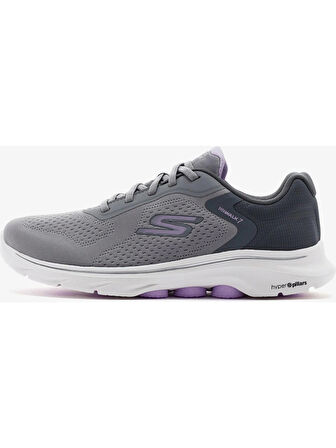 Skechers Go Walk 7 - Cosmic Waves Kadın Gri Yürüyüş Ayakkabısı 125215 Gylv