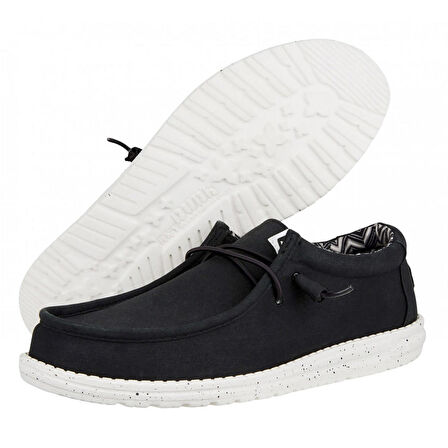 Erkek Sneaker ( Günlük) HD.40700  Hey Dude Wally Canvas 66 Black/White