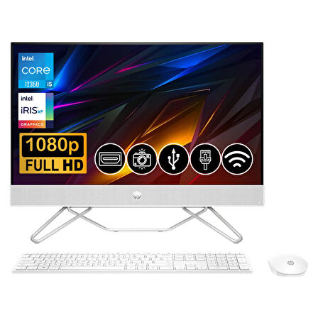 HP 24-CB1017NT Intel Core i5 1235U 32GB 2TB M.2 SSD 761F1EA ATL11  23.8" Fdos  All In One Bilgisayar 