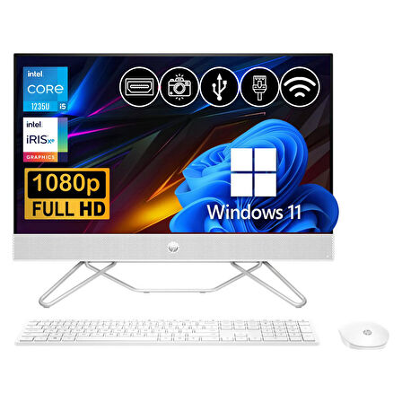 HP 24-CB1017NT Intel Core i5 1235U 32GB 1TB M.2 SSD 761F1EA ATL30 23.8" W11Pro  All In One Bilgisayar 