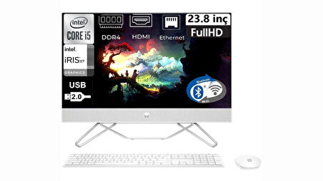 HP 24-CB1017NT Intel Core i5 1235U 761F1EA-58 24GB 4TB Iris Xe Graphics W11Pro 23.8" All In One Bilgisayar 