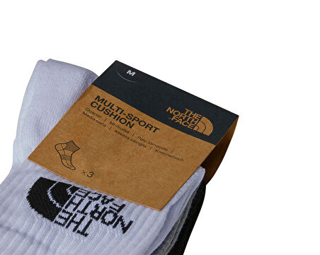The North Face Trail Run Sock Crew Çorap (3 Adet) NF0A882G3OW1 Renkli