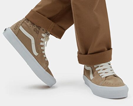 Vans Sk8-Hi Tapared Kadın Günlük Ayakkabı VN0009QP4MG1 Kahverengi