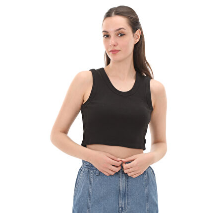 000G3JBLK1-R Vans Drew Rib Tank Kadın T-Shirt Siyah