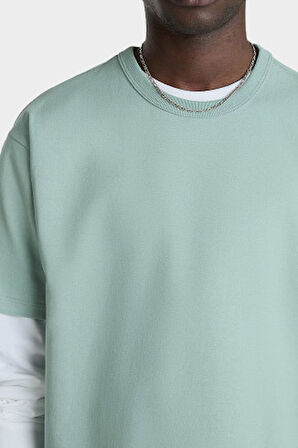 Erkek T-Shirt - Yeşil | L