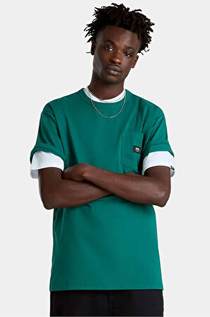 Erkek OFF THE WALL II POCKET SS T-Shirt - Yeşil  | L
