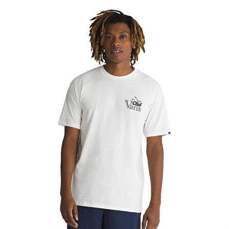 Vans Club Vee Ss Tee Erkek Beyaz T-Shirt