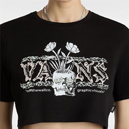 Vans Growing Ideas Crew Crop II Siyah Kadın T-shirt