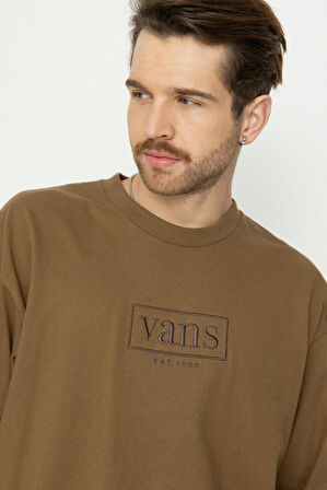 Erkek Orjinal Standart Logo T-Shirt - Kahverengi | S