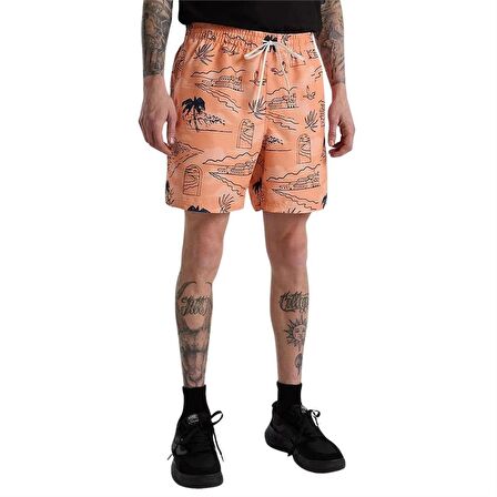 Vans Primary Print Elastic Erkek Turuncu Deniz Şortu