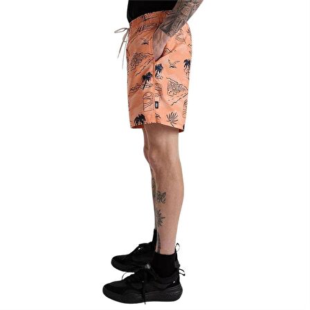 Vans Primary Print Elastic Erkek Turuncu Deniz Şortu